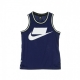 CANOTTA TIPO BASKET TANK AOP CHECK BLUE VOID/DEEP ROYAL BLUE/WHITE