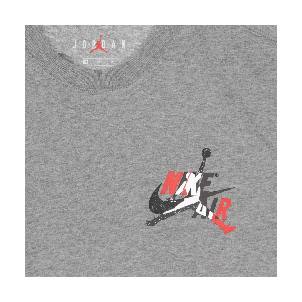 MAGLIETTA JUMPMAN GRAPHIC TEE CARBON HEATHER/WHITE