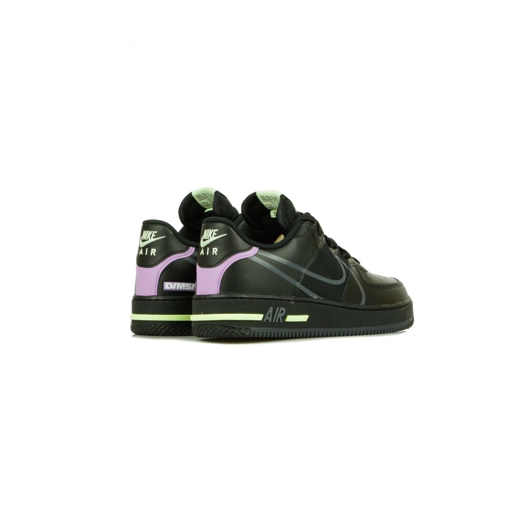 SCARPA BASSA AIR FORCE 1 REACT BLACK/ANTHRACITE/VIOLET STAR/BARELY VOLT