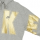 FELPA CAPPUCCIO FLEECE HOODIE PO DK GREY HEATHER