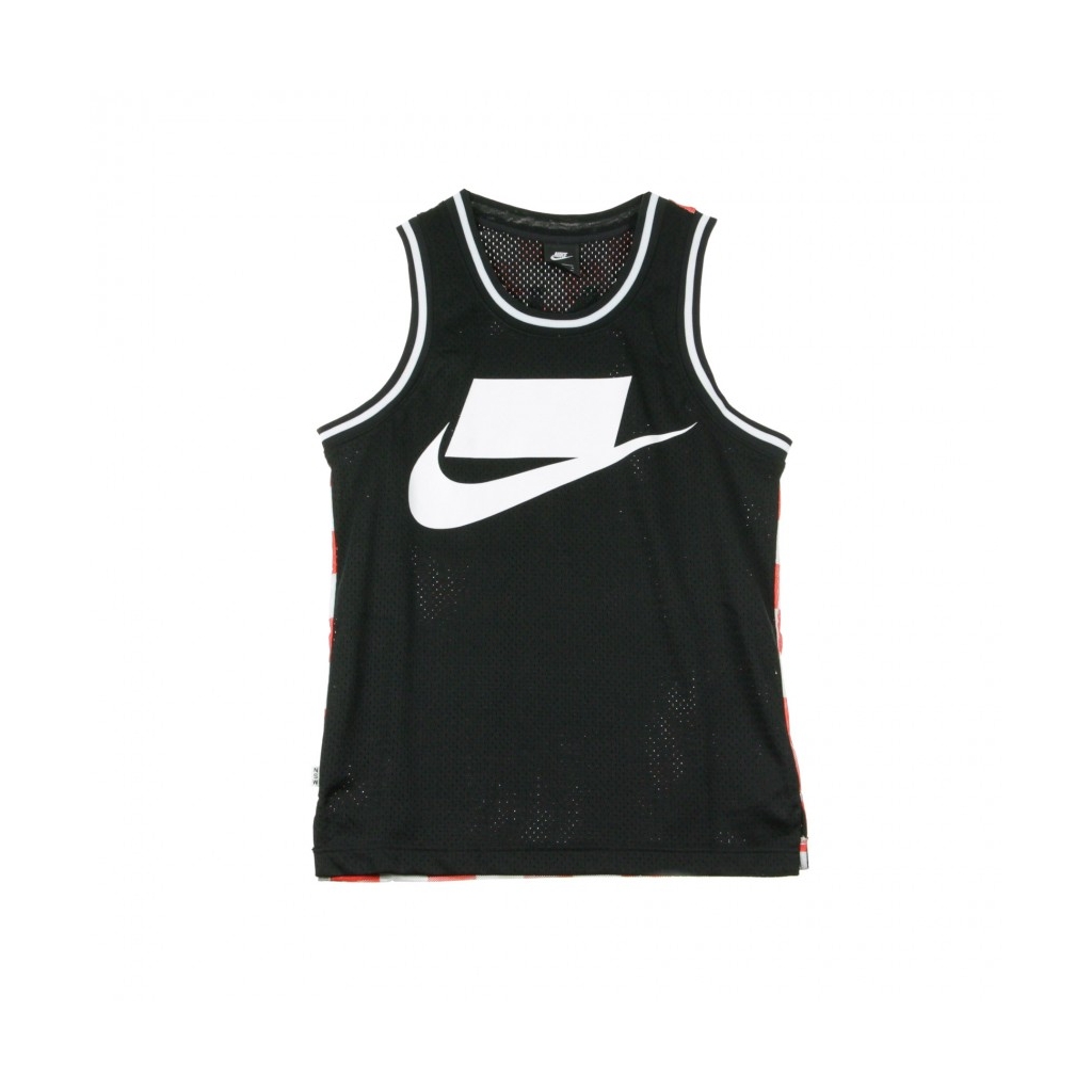 CANOTTA TIPO BASKET TANK AOP CHECK BLACK/UNIVERSITY RED/WHITE