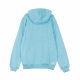 FELPA CAPPUCCIO CLASSIC PURE HOODY KANGAROO BLUE CURACAO