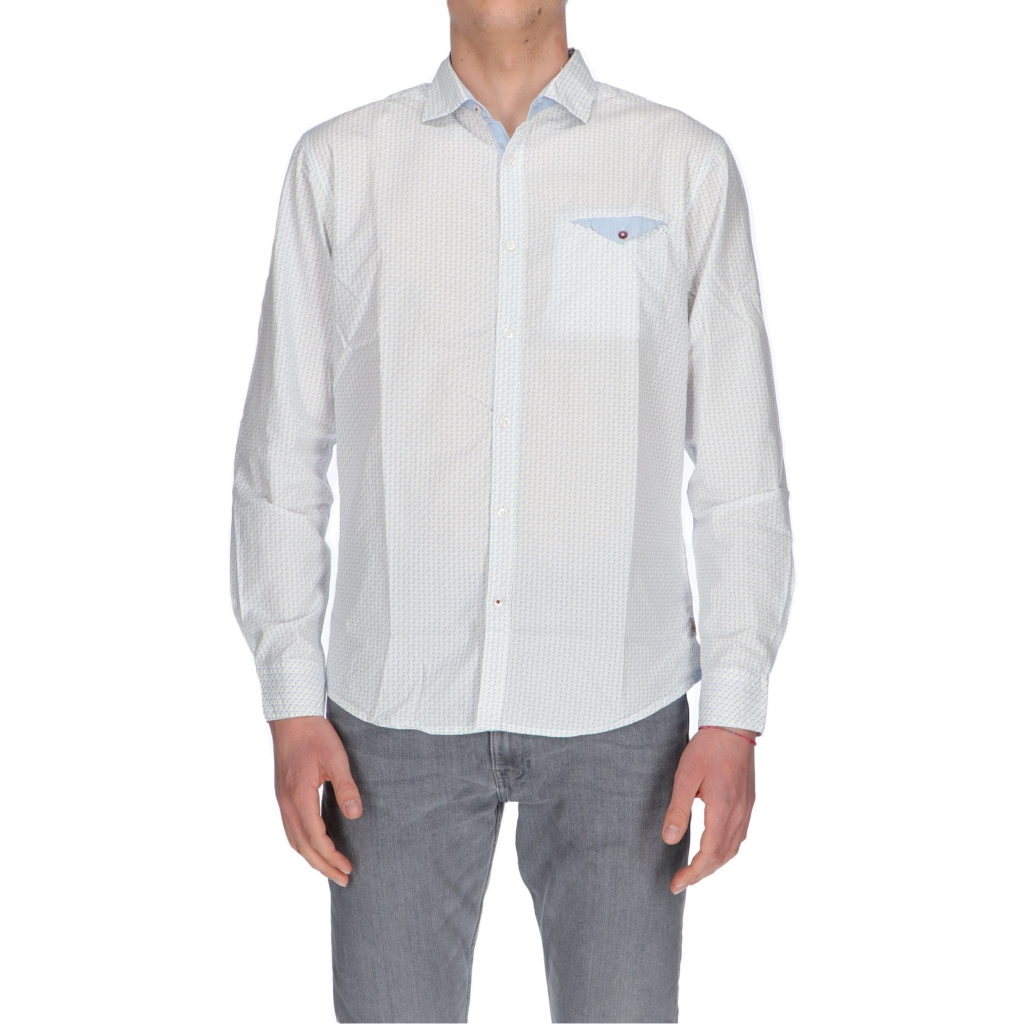 CAMICIA LS SMART CASUAL teardrop white minimal