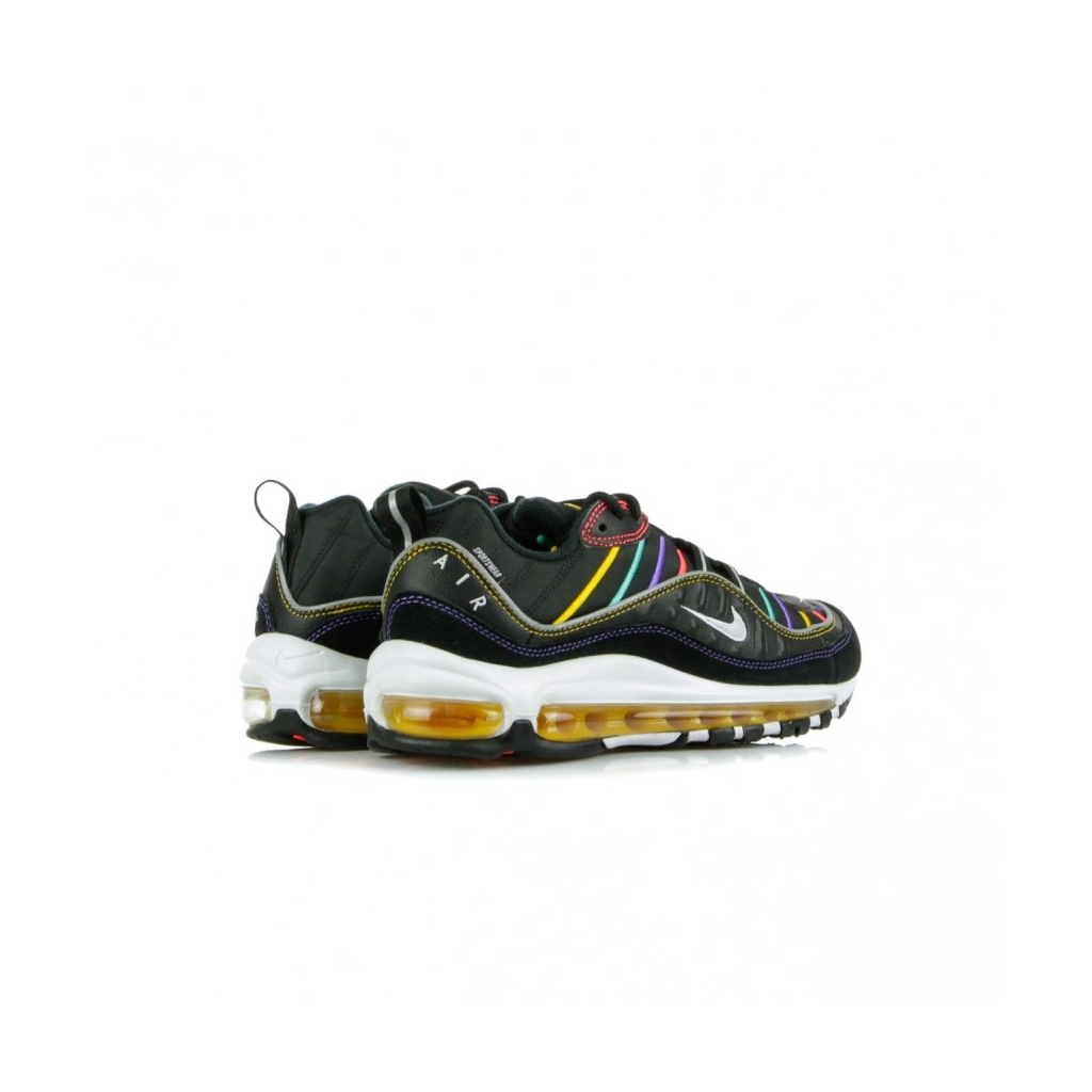 SCARPA BASSA AIR MAX 98 PRM BLACK/FLASH CRIMSON/KINETIC GREEN