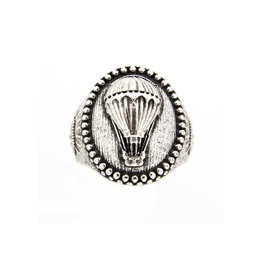 OVAL SILVER MONGOLFIERA RING