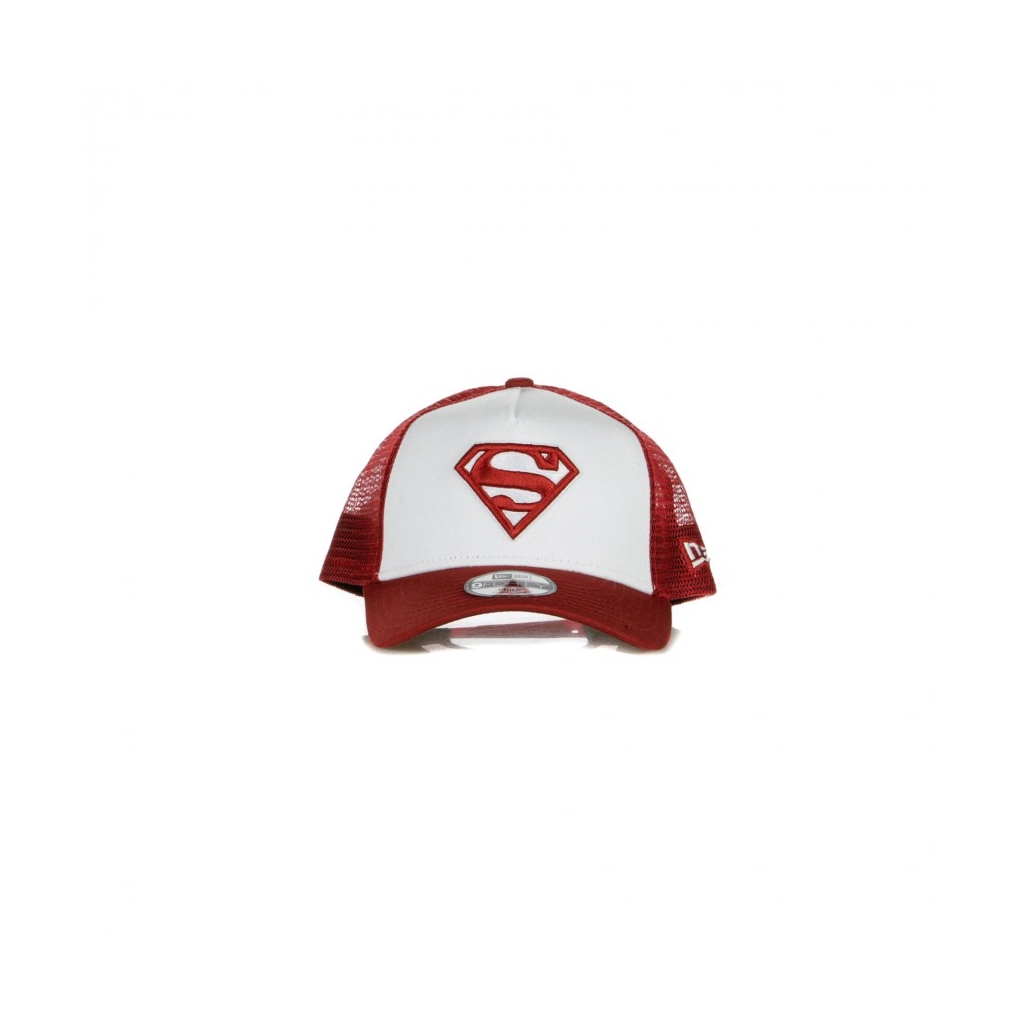 CAPPELLINO VISIERA CURVA KIDS AFRAME TRUCKER SUPMAN WHITE/BURGUNDY