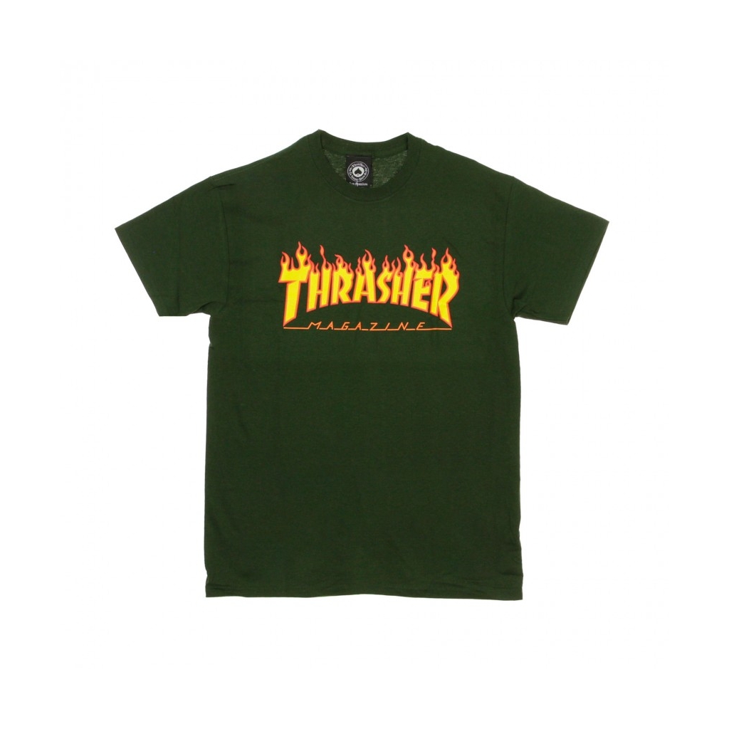 MAGLIETTA FLAME TEE FOREST GREEN/YELLOW