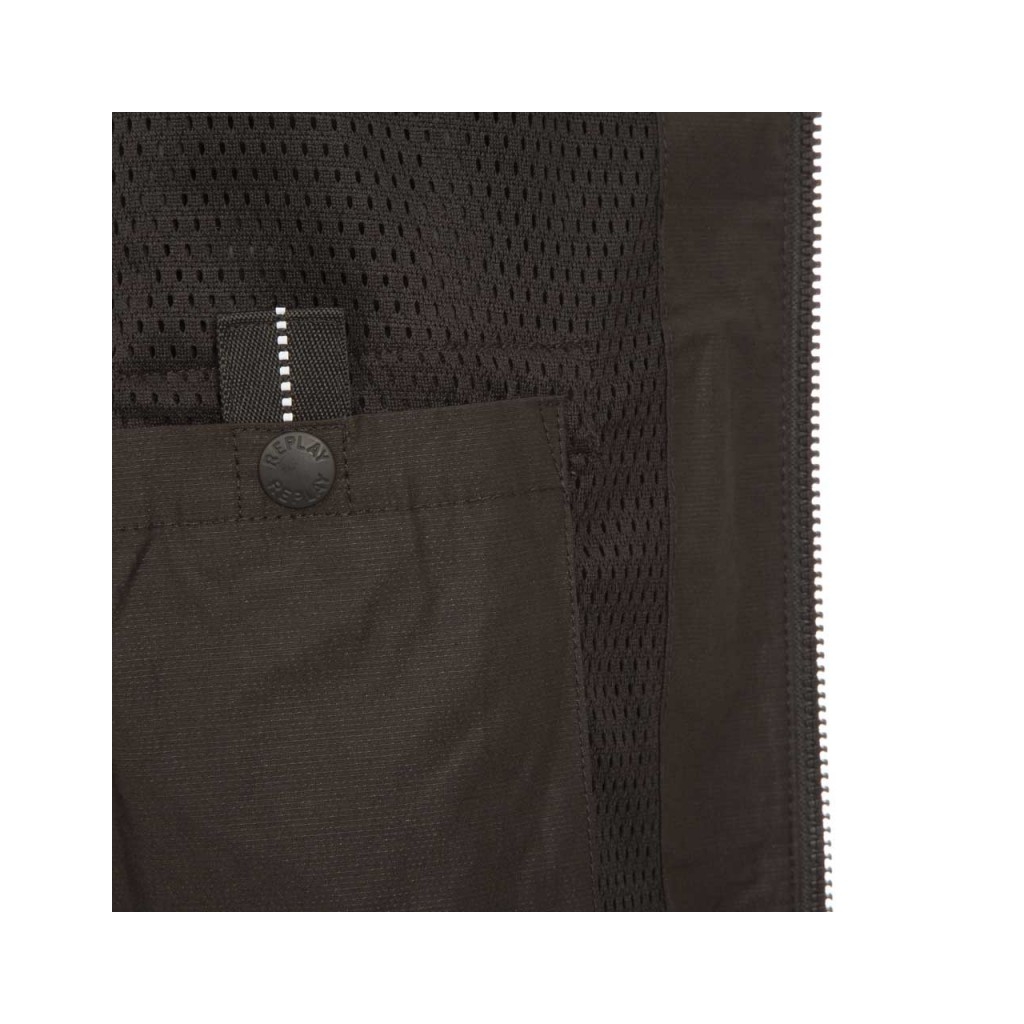 Giubbino Biker nero in cotone stretch 098