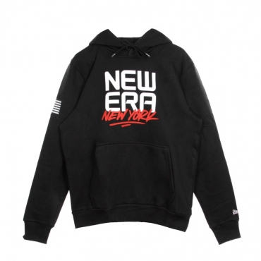 FELPA CAPPUCCIO NE CONTEMPORARY GRAPHIC HOODY NEWERA BLACK/WHITE/RED