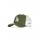 CAPPELLINO VISIERA CURVA MLB ESSENTIAL A-FRAME TRUCKER LOSDOD NEW OLIVE/WHITE