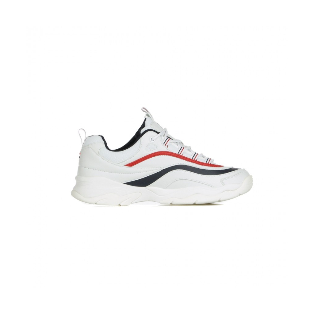 SCARPA BASSA RAY LOW WHITE/FILA NAVY/FILA RED