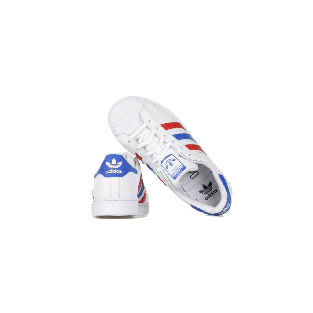 SCARPA BASSA SUPERSTAR C CLOUD WHITE/BLUE/SCARLET