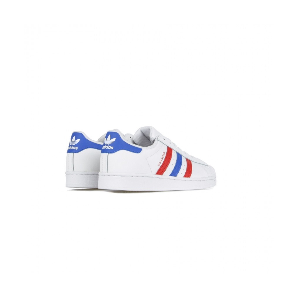SCARPA BASSA SUPERSTAR C CLOUD WHITE/BLUE/SCARLET