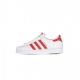 SCARPA BASSA SUPERSTAR C CLOUD WHITE/SCARLET/CLOUD WHITE