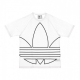 MAGLIETTA BIG TREFOIL OUTLINE TEE WHITE/BLACK