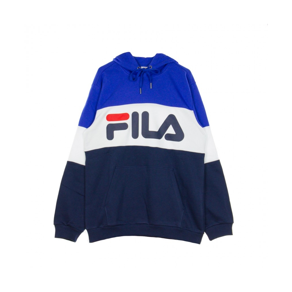 FELPA CAPPUCCIO NIGHT BLOCKED HOODIE DAZZLING BLUE/BLACK IRIS/BRIGHT WHITE