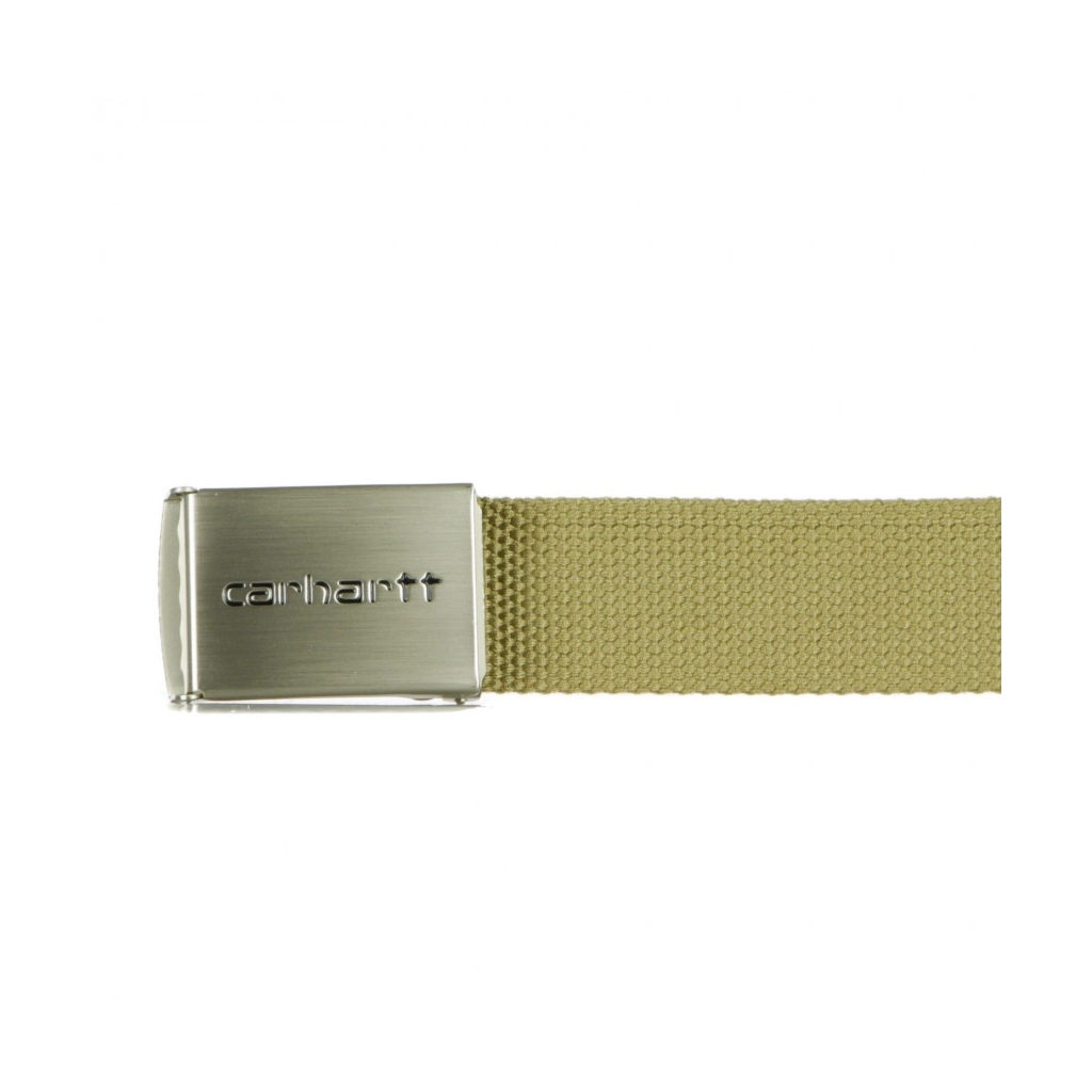 CINTURA CLIP BELT CHROME LEATHER
