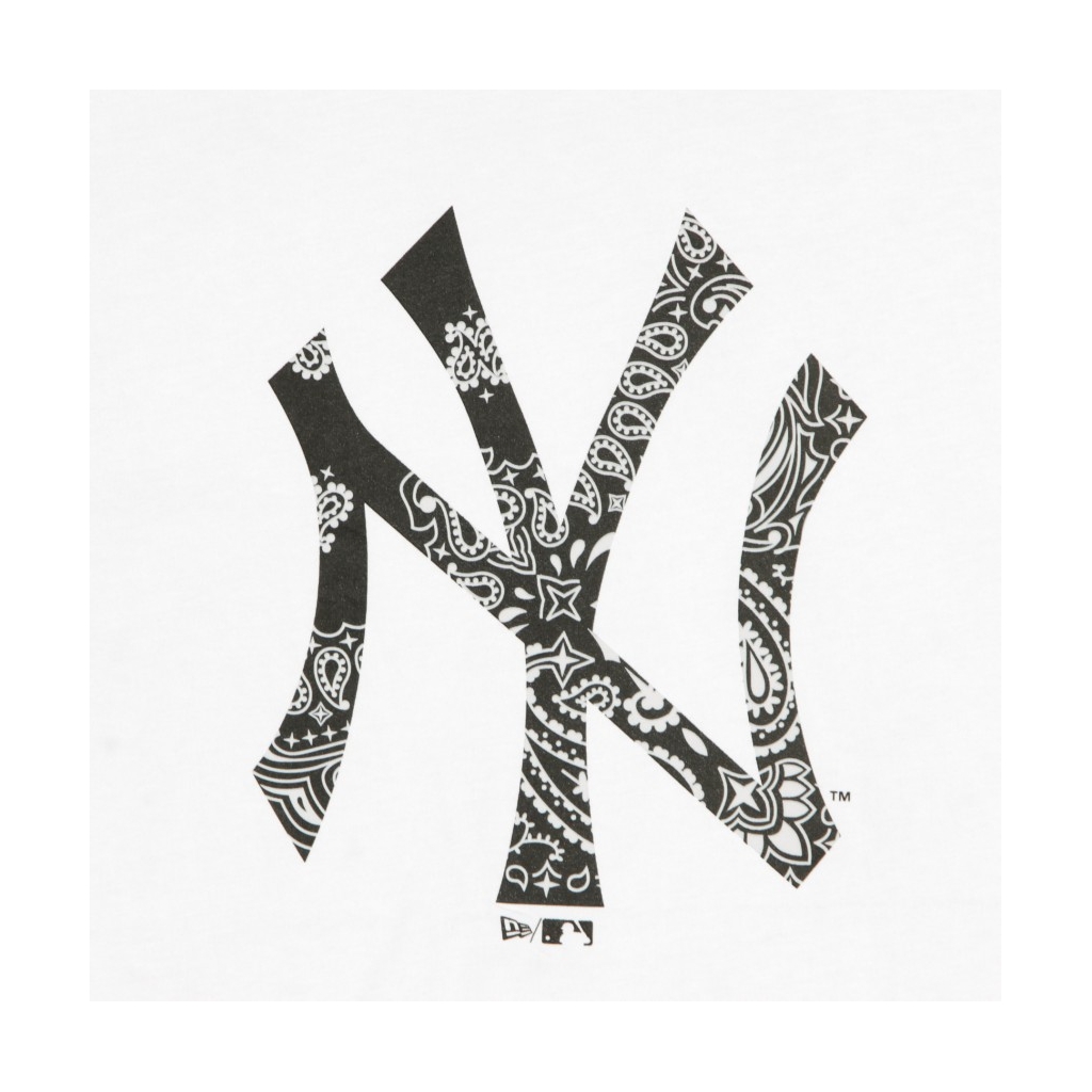 MAGLIETTA MLB PAISLEY PRINT MONOCHROME TEE NEYYAN WHITE/BLACK