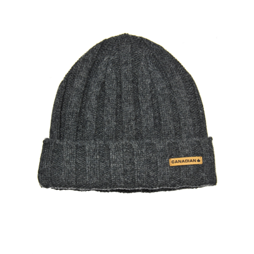Berretto uomo con pile interno charcoal