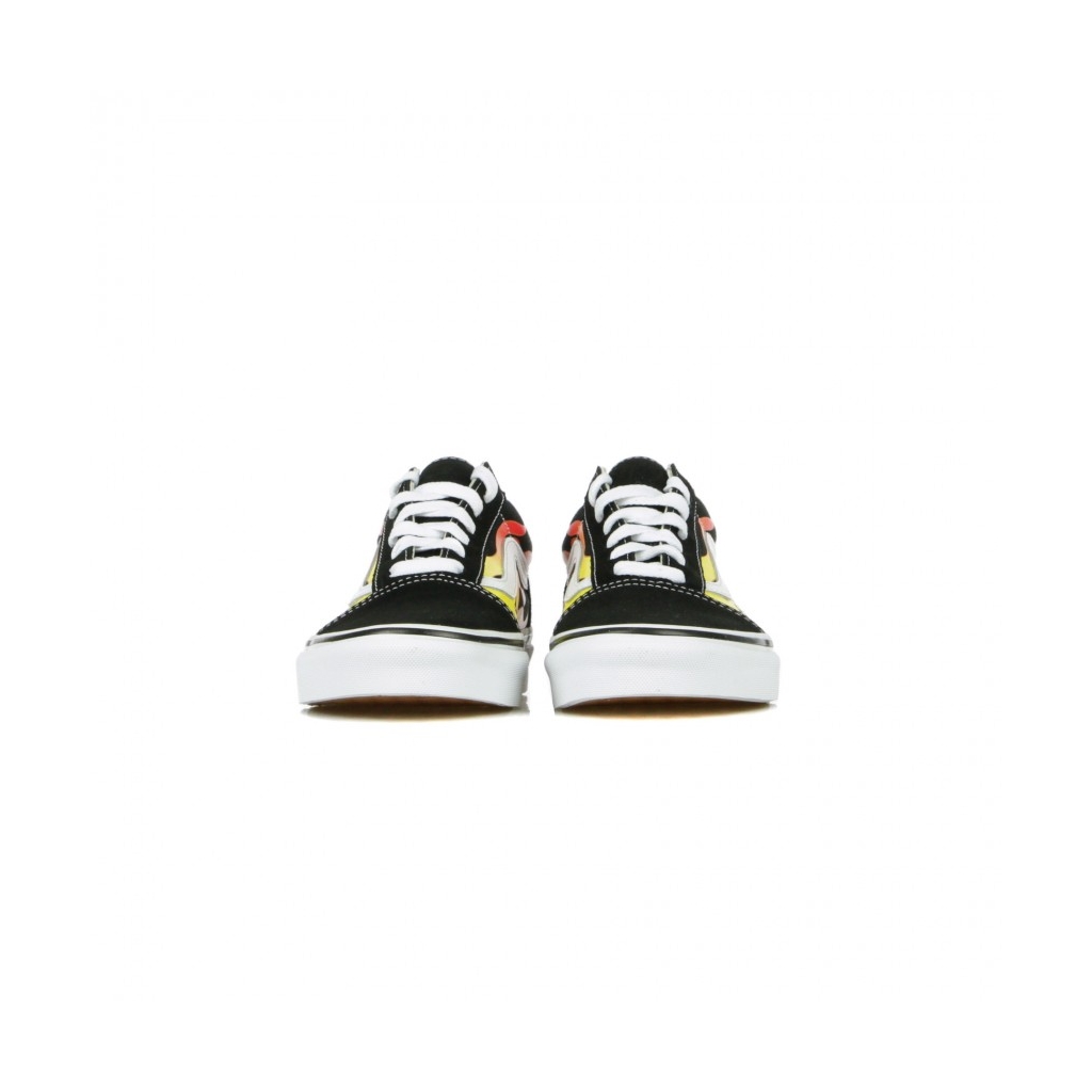 SCARPA BASSA OLD SKOOL FLAME BLACK/BLACK/TRUE WHITE