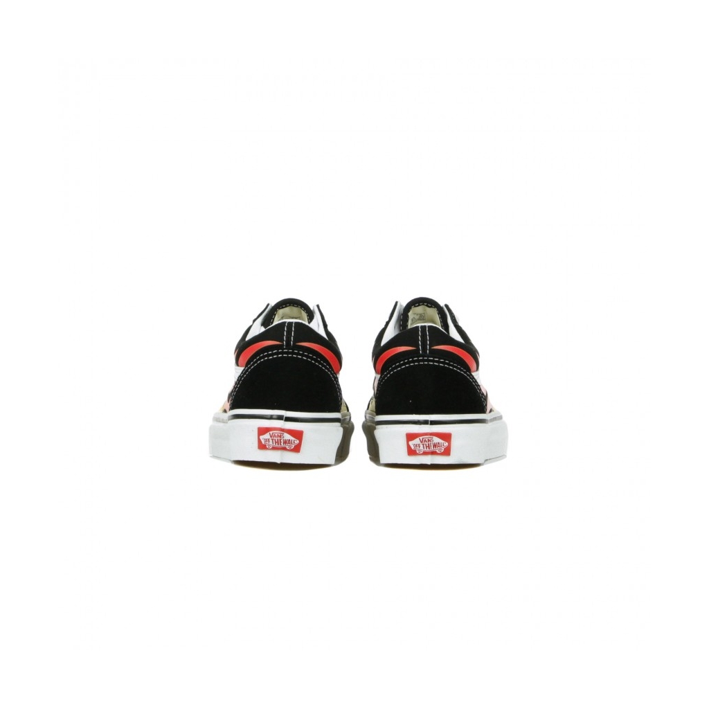 SCARPA BASSA OLD SKOOL FLAME BLACK/BLACK/TRUE WHITE