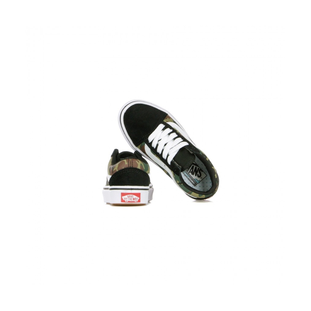 SCARPA BASSA COMFYCUSH OLD SKOOL WOODLAND CAMO BLACK/TRUE WHITE