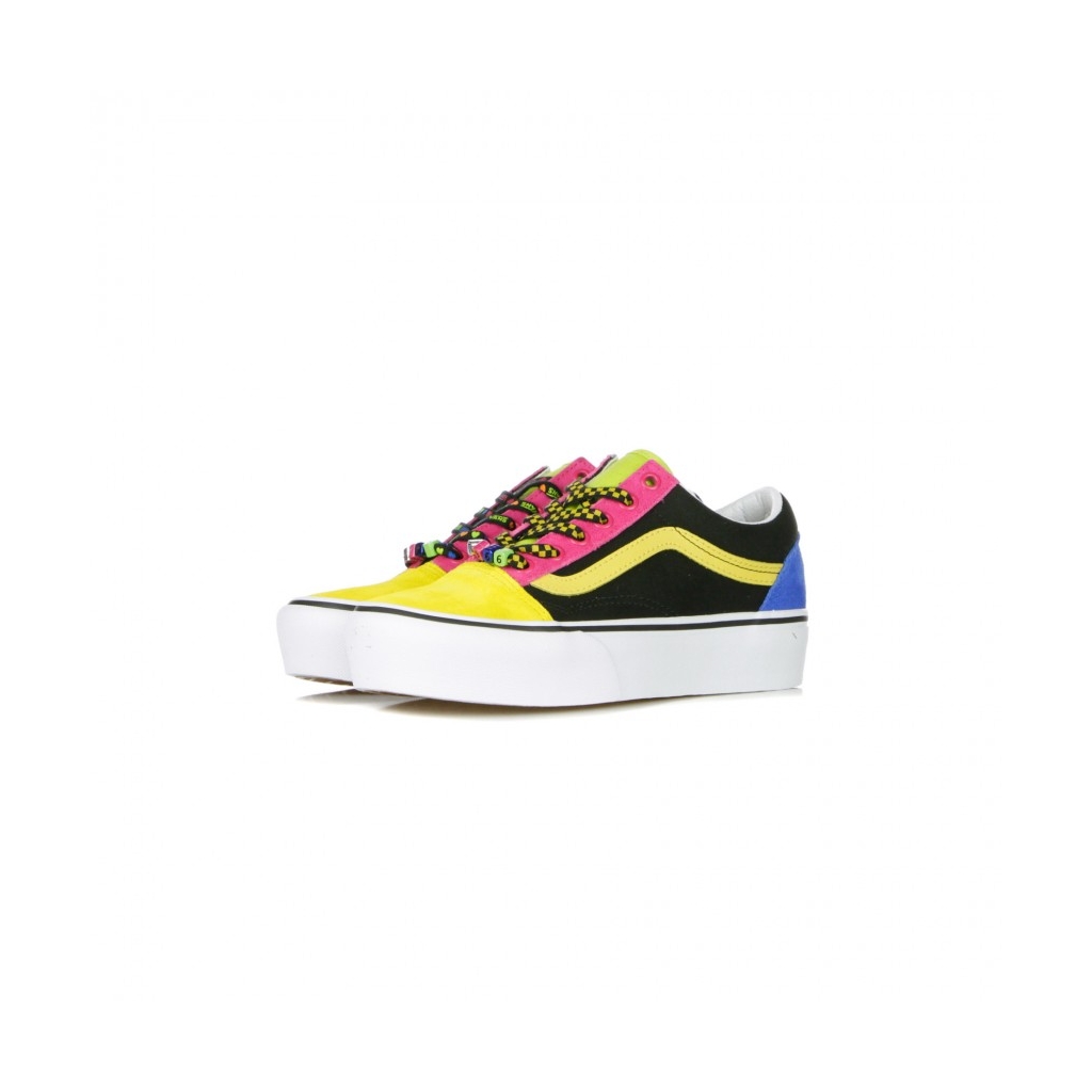 SCARPA BASSA OLD SKOOL PLATFORM VANS BEADS MULTI/TRUE WHITE