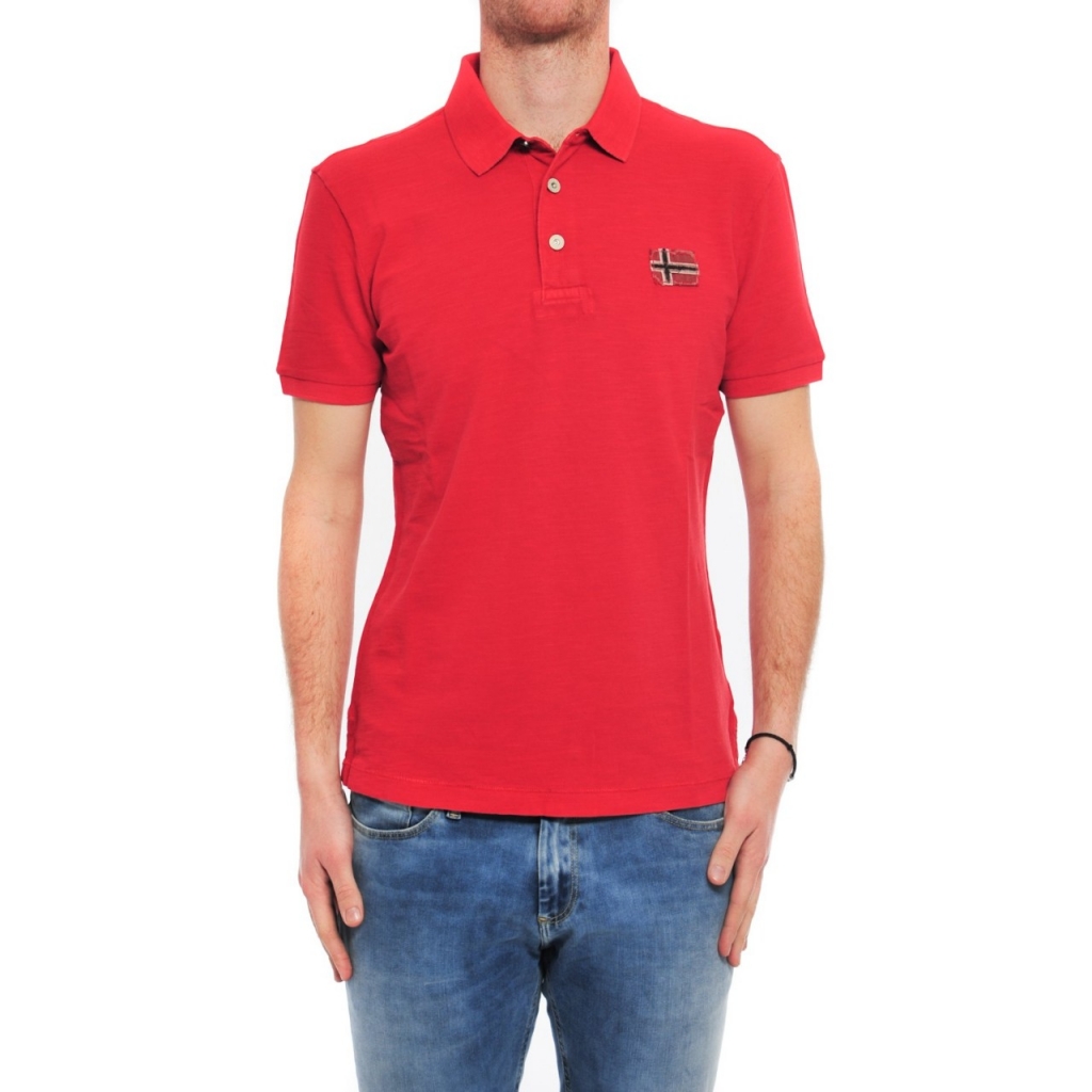 Polo Napapijri Uomo Mezza Manica Piquet Fiammato R47 CRABAPPLE