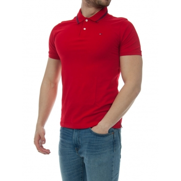 Polo Tommy Hilfiger Uomo Essential Detail 683 RACING RED