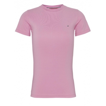 T-shirt Tommy Hilfiger Donna Crew Stretch TOU PINK DAISY