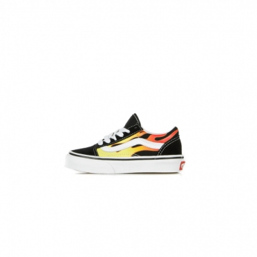 SCARPA BASSA OLD SKOOL FLAME BLACK/TRUE WHITE