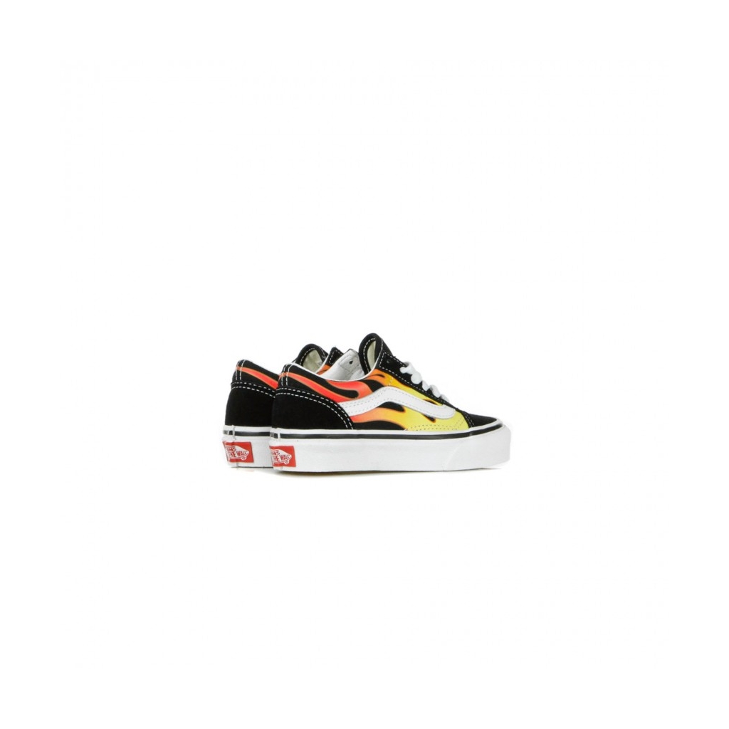 SCARPA BASSA OLD SKOOL FLAME BLACK/TRUE WHITE