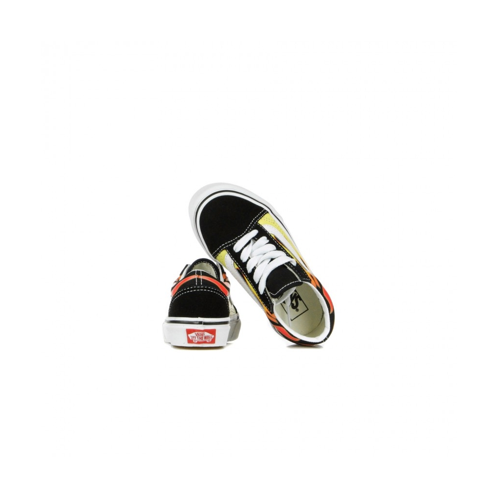 SCARPA BASSA OLD SKOOL FLAME BLACK/TRUE WHITE