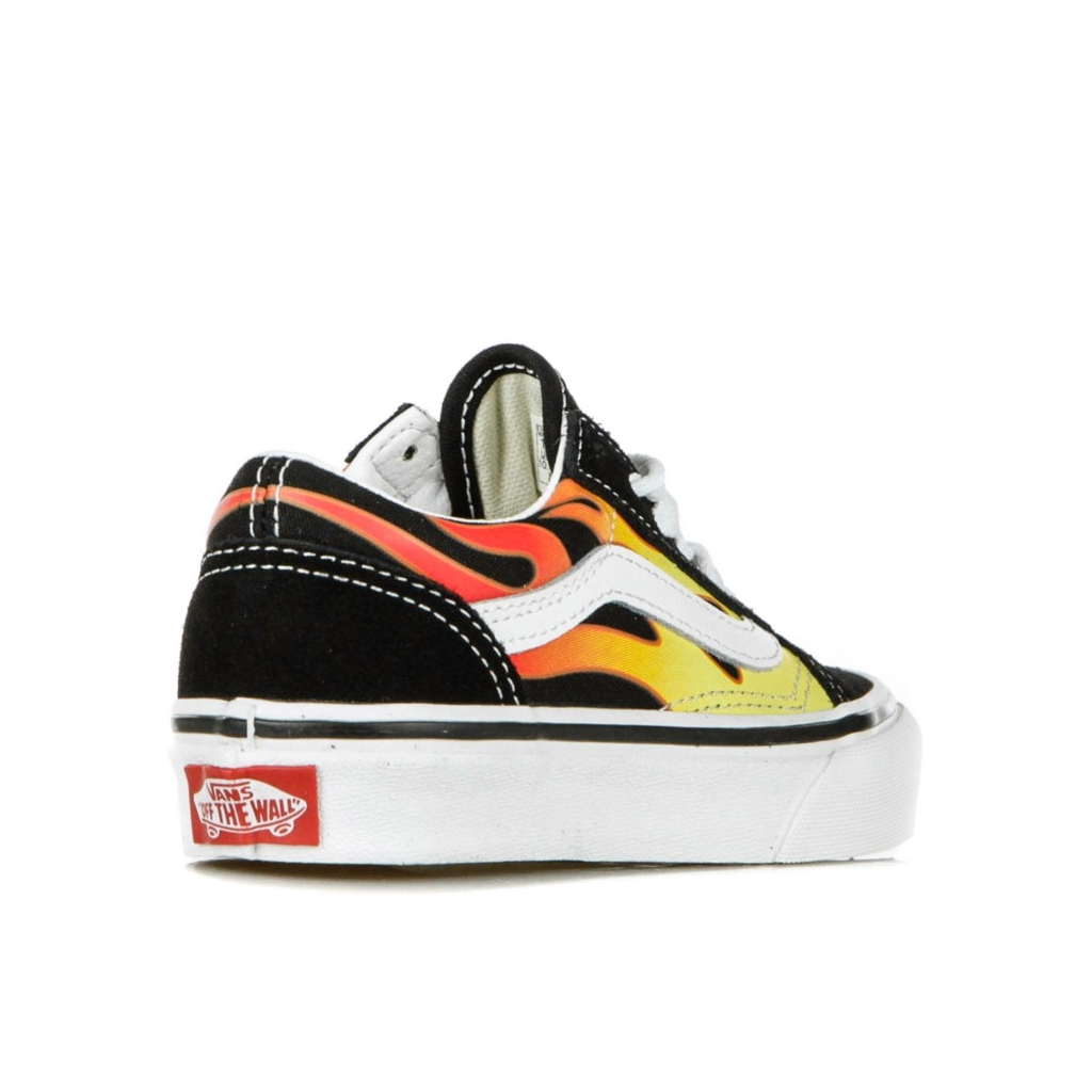 SCARPA BASSA OLD SKOOL FLAME BLACK/TRUE WHITE