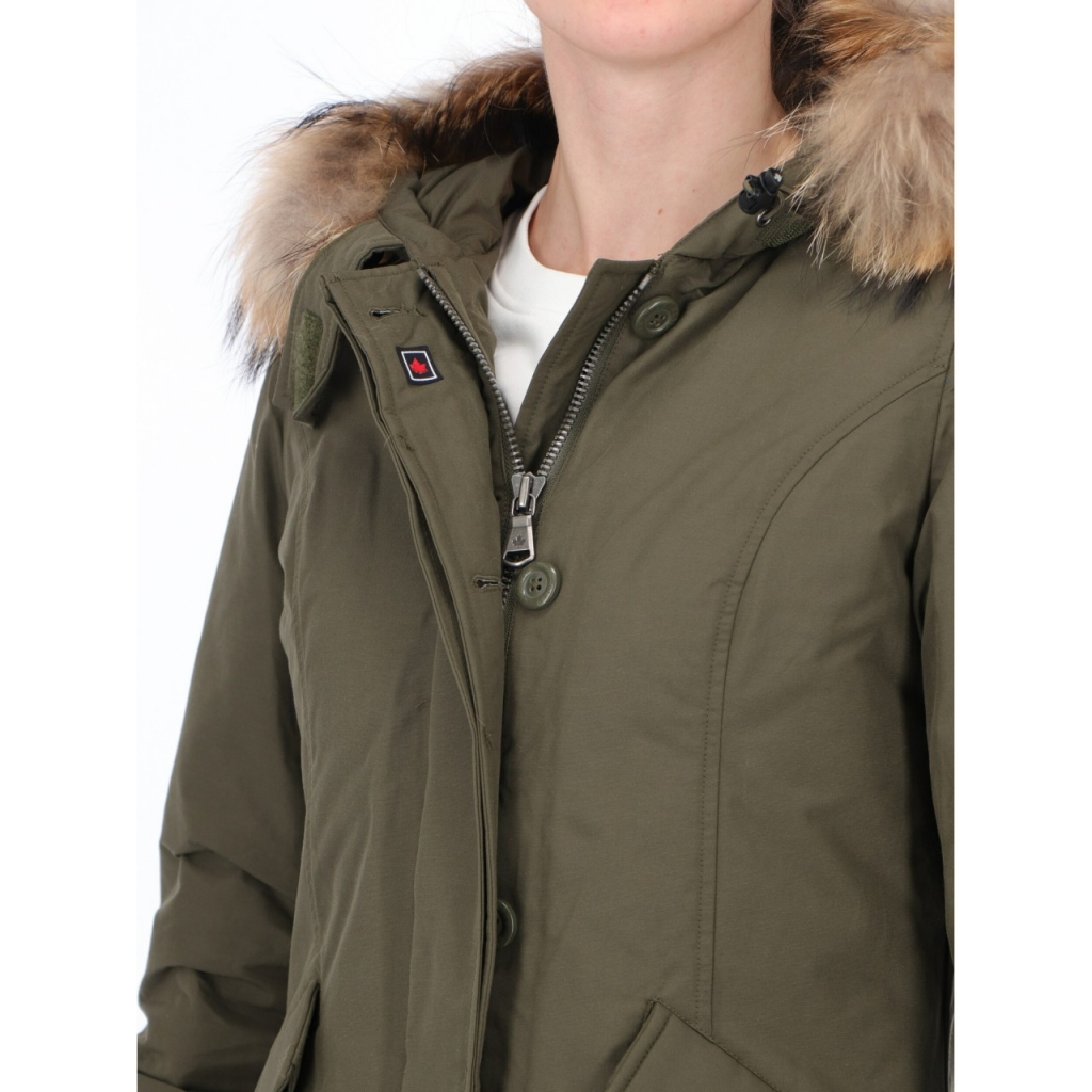 Giacca Canadian Classic Donna Cappuccio Parka Pelo ARMY