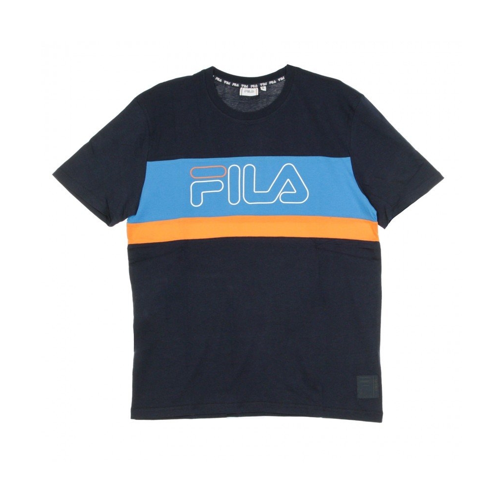 MAGLIETTA LAURENS TEE BLACK IRIS/SWEDISH BLUE/CARROT