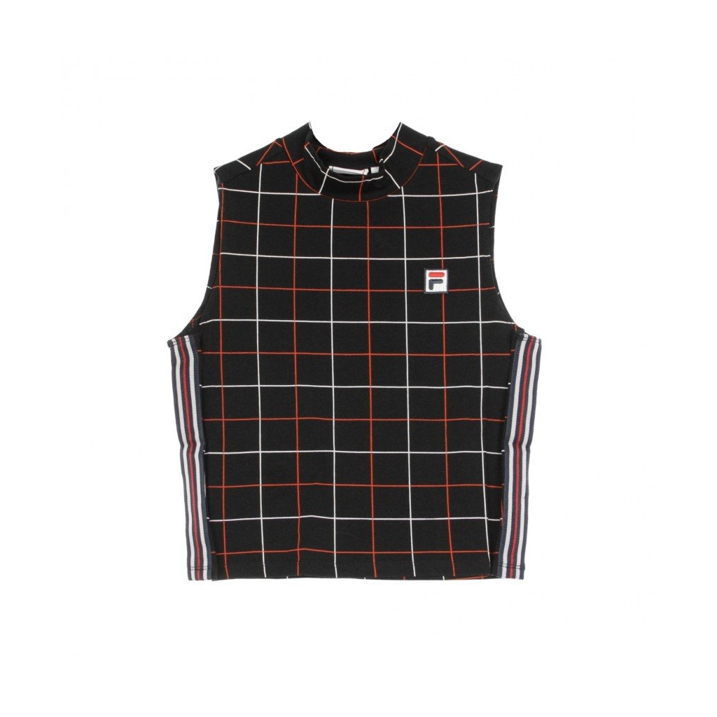 TOP WANETA ALL OVER PRINT BLACK CHECK