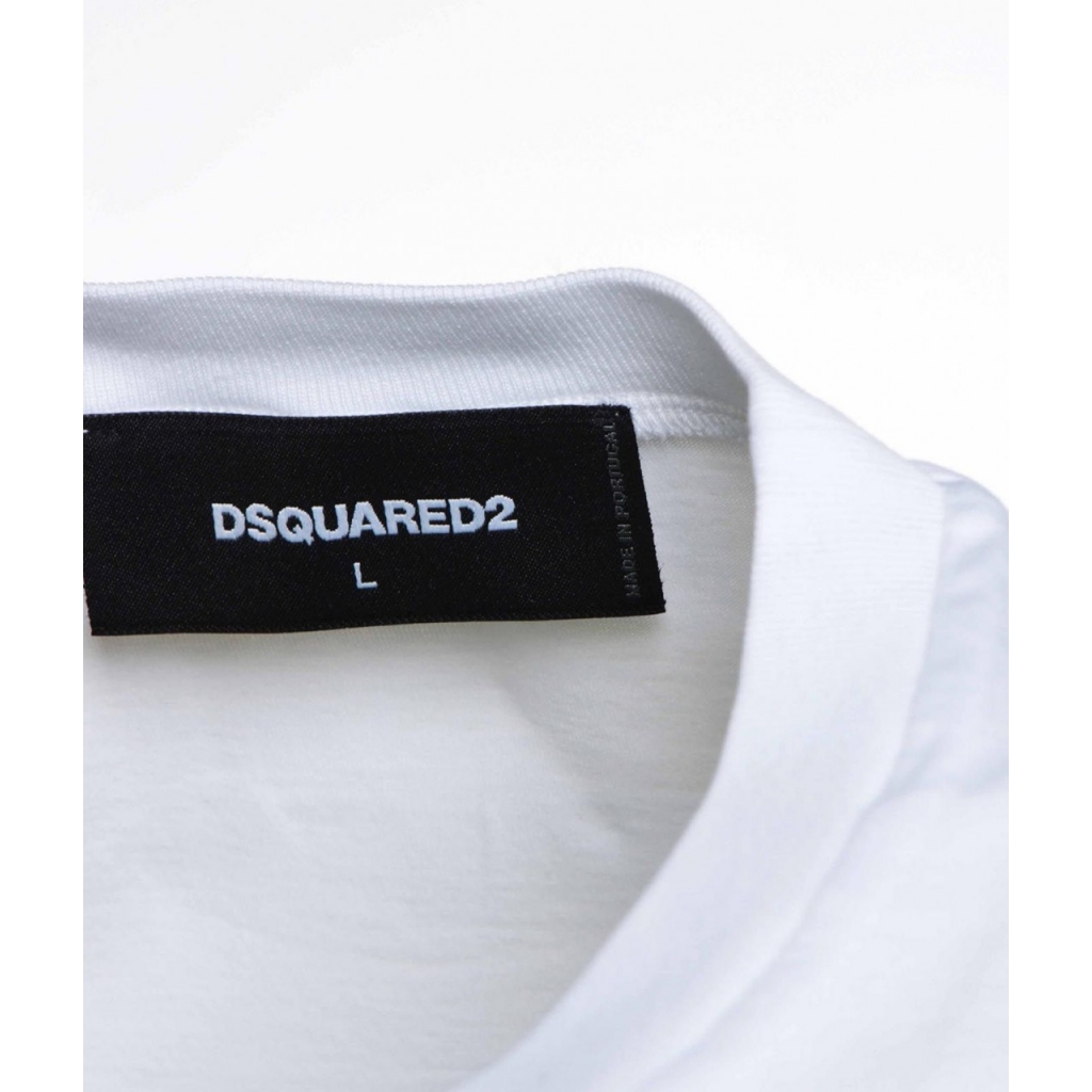 T-Shirt con stampa logo bianco