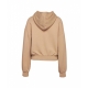 Felpa cropped Kylie beige