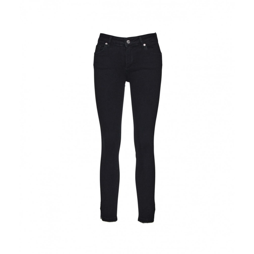 Jeans Sweet Reg con applicazione di strass nero