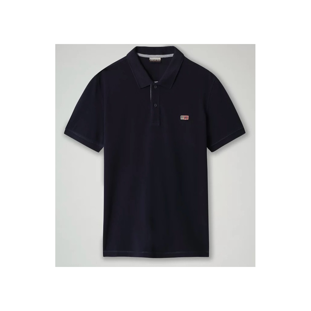 Polo Napapijri Uomo Piquet Taly 3 Cotone 176 BLU MARINE