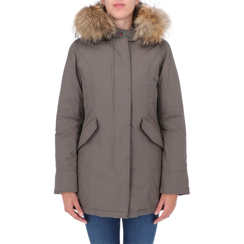 Giacca Canadian Classic Donna Cappuccio Parka Pelo FANGO