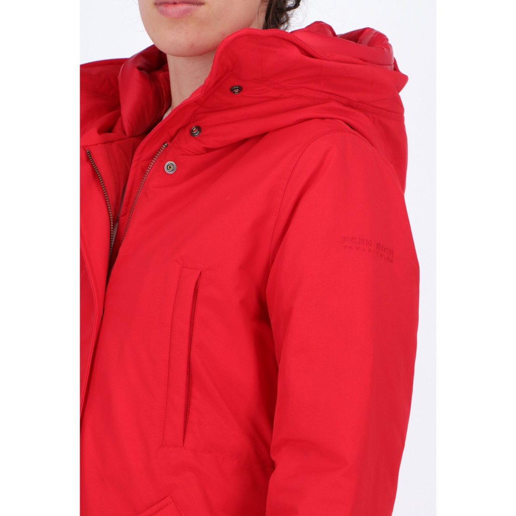 GIACCA F-SHORT PARKA W PENN RICH MARINE SCARLET