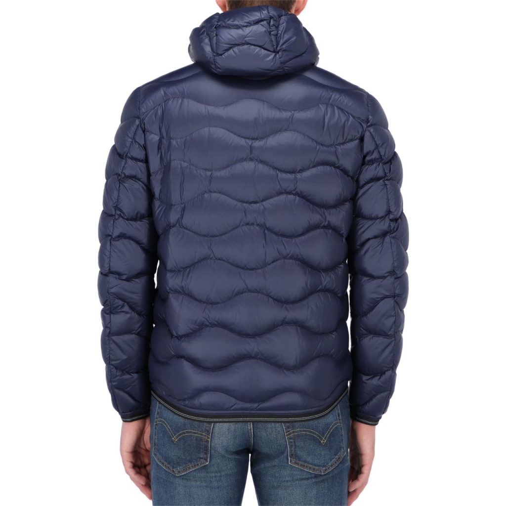 Giacca Blauer Usa Uomo Piuma Onda Cappuccio 888 BLU