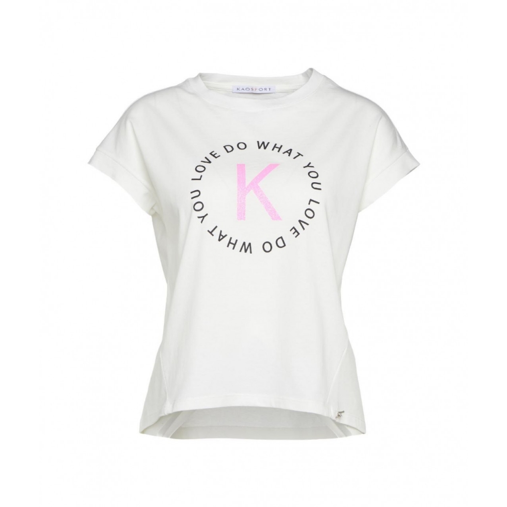 T-shirt con logo bianco