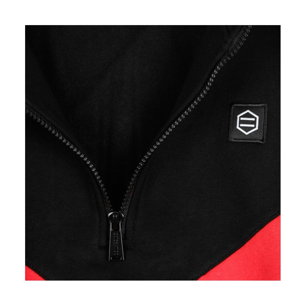 FELPA COLLO ALTO GRAVITY HALF ZIP BLACK/RED