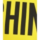 Felpa con scritta logo giallo