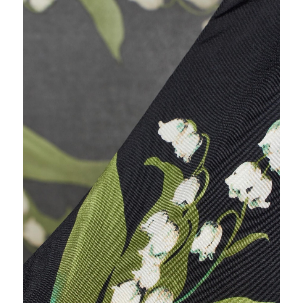 Abito con stampa floreale nero
