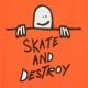 MAGLIETTA GONZ SAD LOGO TEE ORANGE