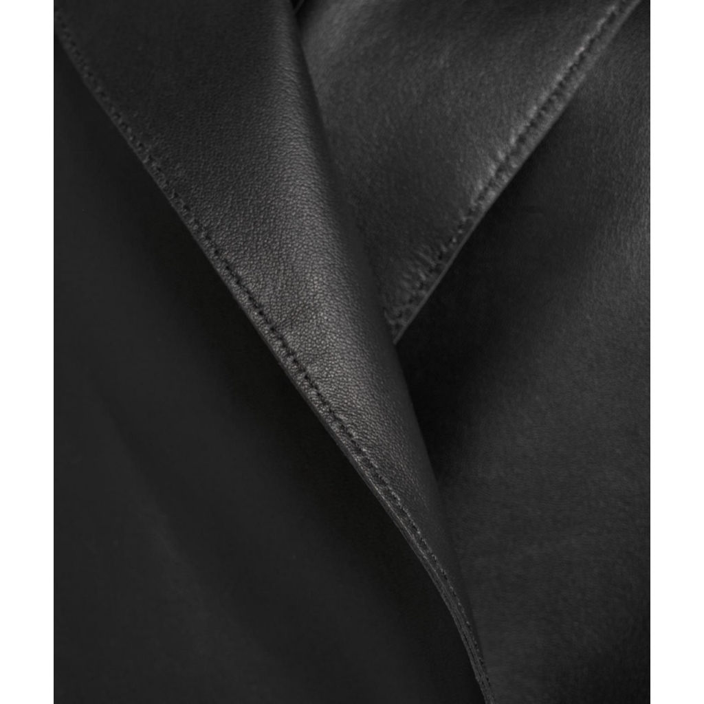 Cappotto in pelle nero